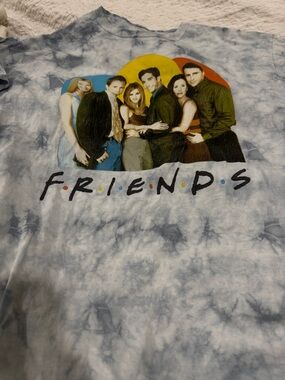 VINTAGE FRIENDS Graphic Tie-Dye Tee with Cast Print